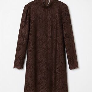 Banana Republic Lace Long-Sleeve Shift Dress